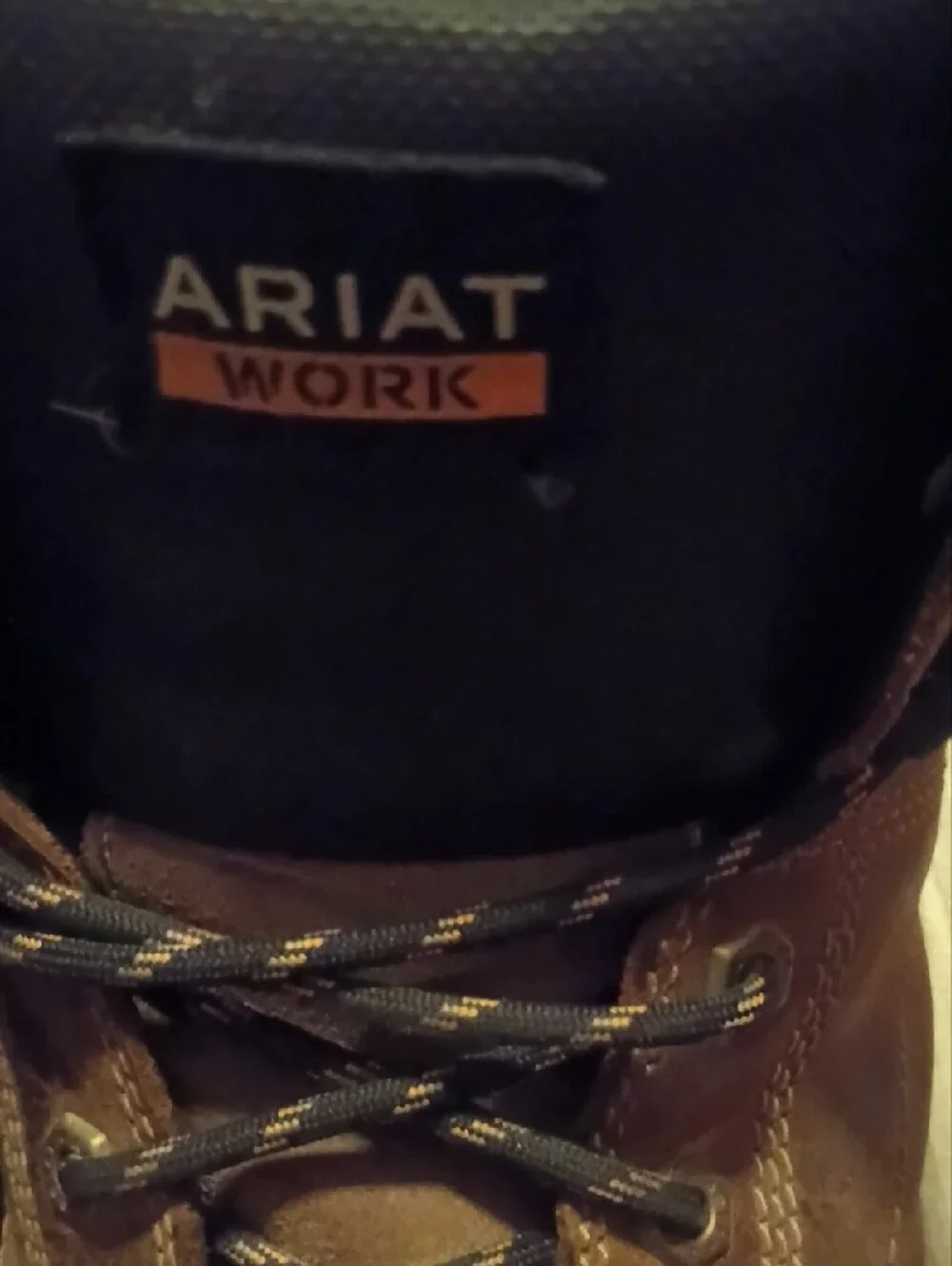 Ariat Brown and Black Men's Work Boots with Reinforced Toe